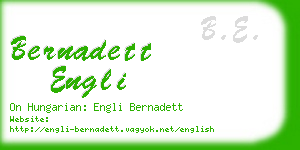 bernadett engli business card